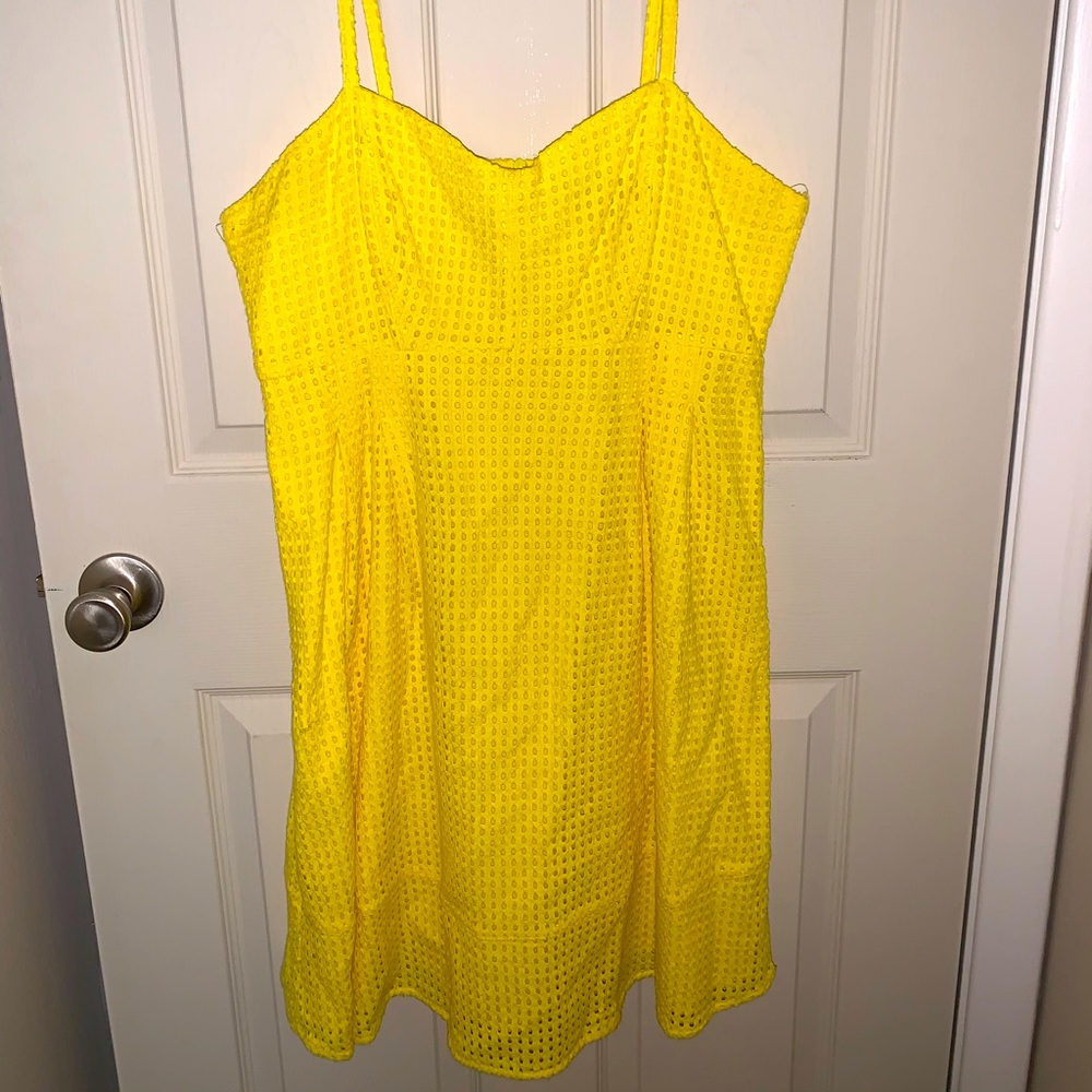 Yellow Eyelet Dress